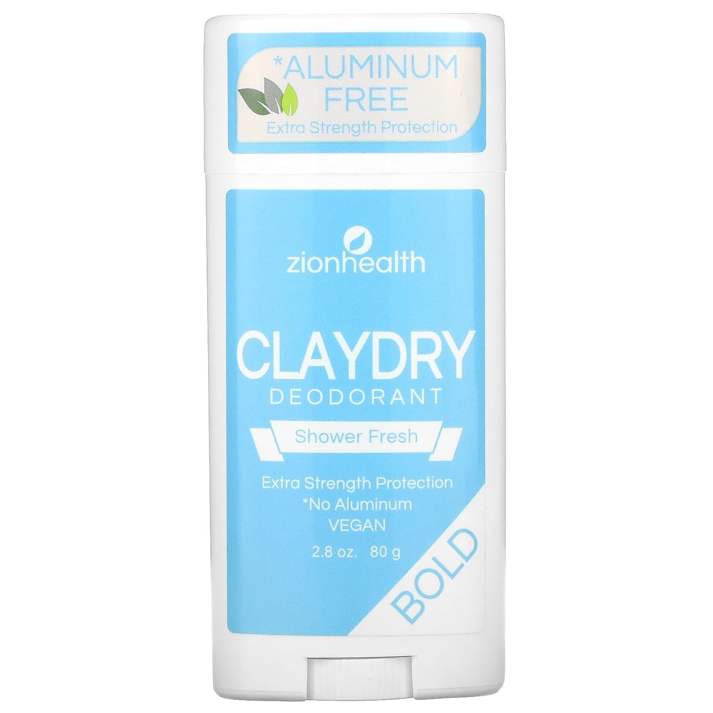 Zion Health Bold, ClayDry Deodorant, Shower Fresh, 2.8 oz (80 g)