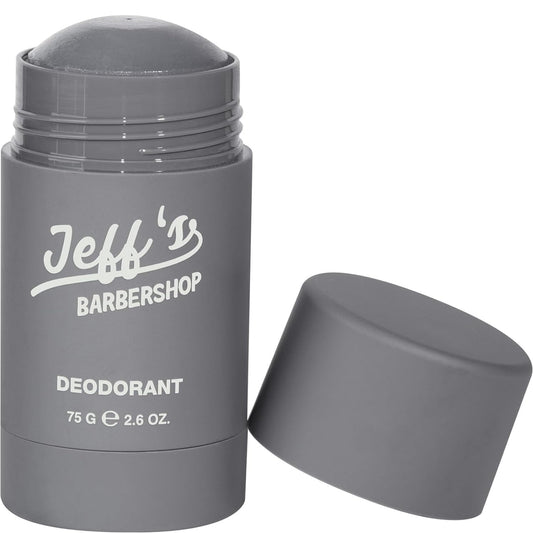 Jeff’s Barbershop Aluminum-Free Charcoal Deodorant for Men & Women, Fresh Scent - Natural, Non-Toxic & Safe for Sensitive Skin - Healthy Armpit Detox Fights Body Odor (2.6 oz)