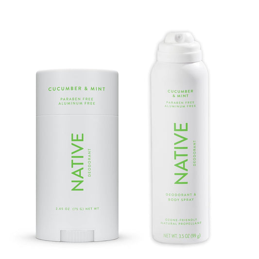 Whole Body Deodorant + Deodorant Spray Bundle - Cucumber & Mint