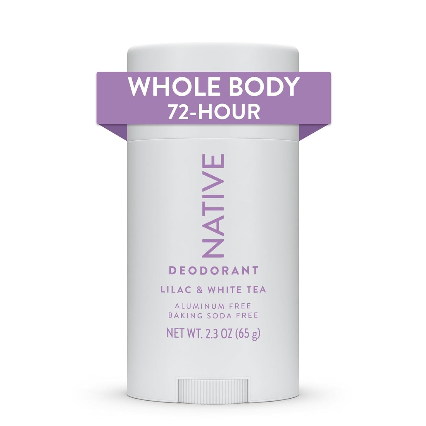 Native Whole Body Deodorant Stick Contains Naturally Derived Ingredients, Deodorant for Men and Women | 72 Hour Odor Protection, Aluminum Free with Coconut Oil and Shea Butter | Lilac & Tea
