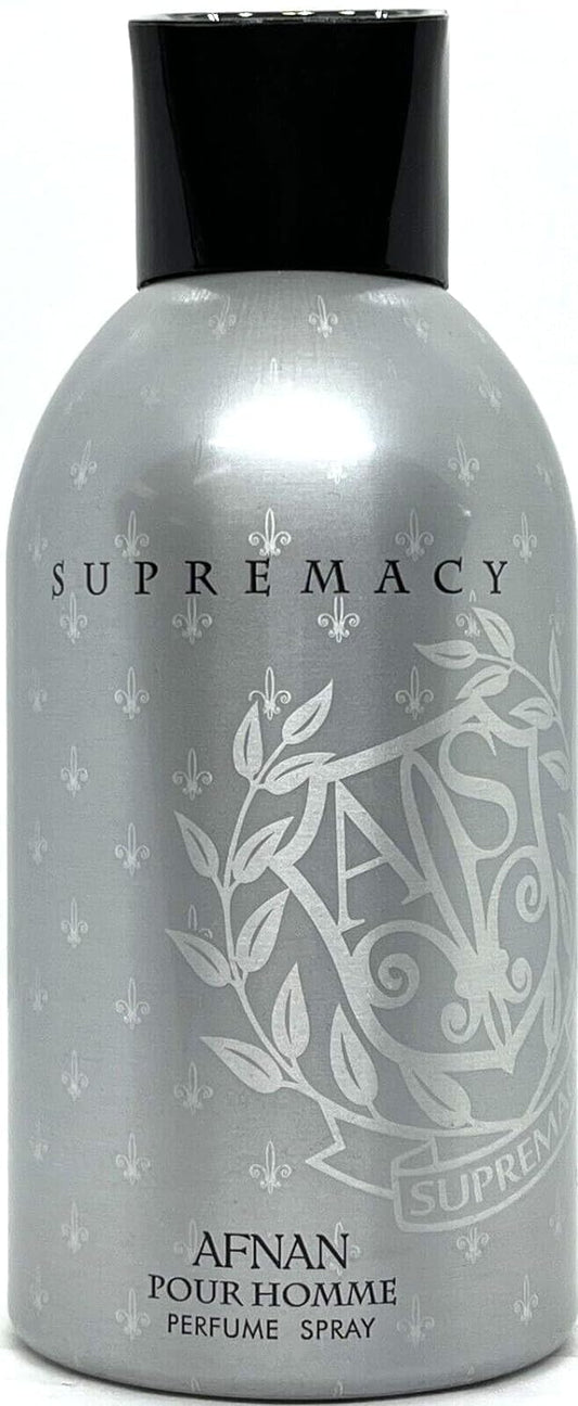 Afnan Supermacy Silver for Men Deodorant Body Spray, 8.45 Ounce