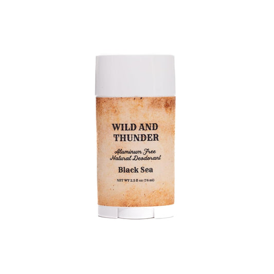 Wild & Thunder Black Sea Natural Aluminum Free Deodorant - Handcrafted In The USA - No Harsh Chemicals - For The Everyday Outdoorsman (Black Sea)
