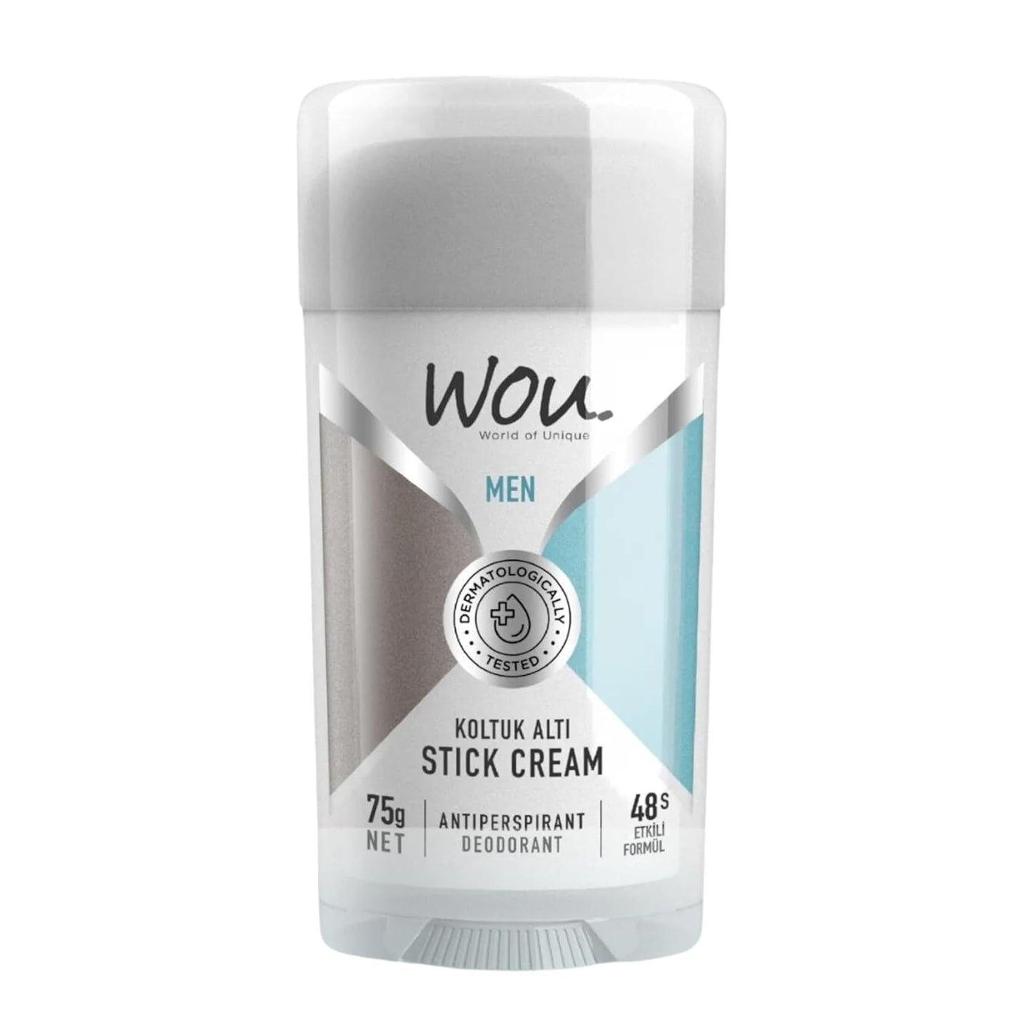 VHD WOU Armpit Deodorant Stick Cream for Men – Antiperspirant, Cream Deodorant, 48 Hour, Vegan Formula, Vitamin E, Paraben Free, Shea Butter, Skin Safe 75 g (2.53 Fl Oz.)