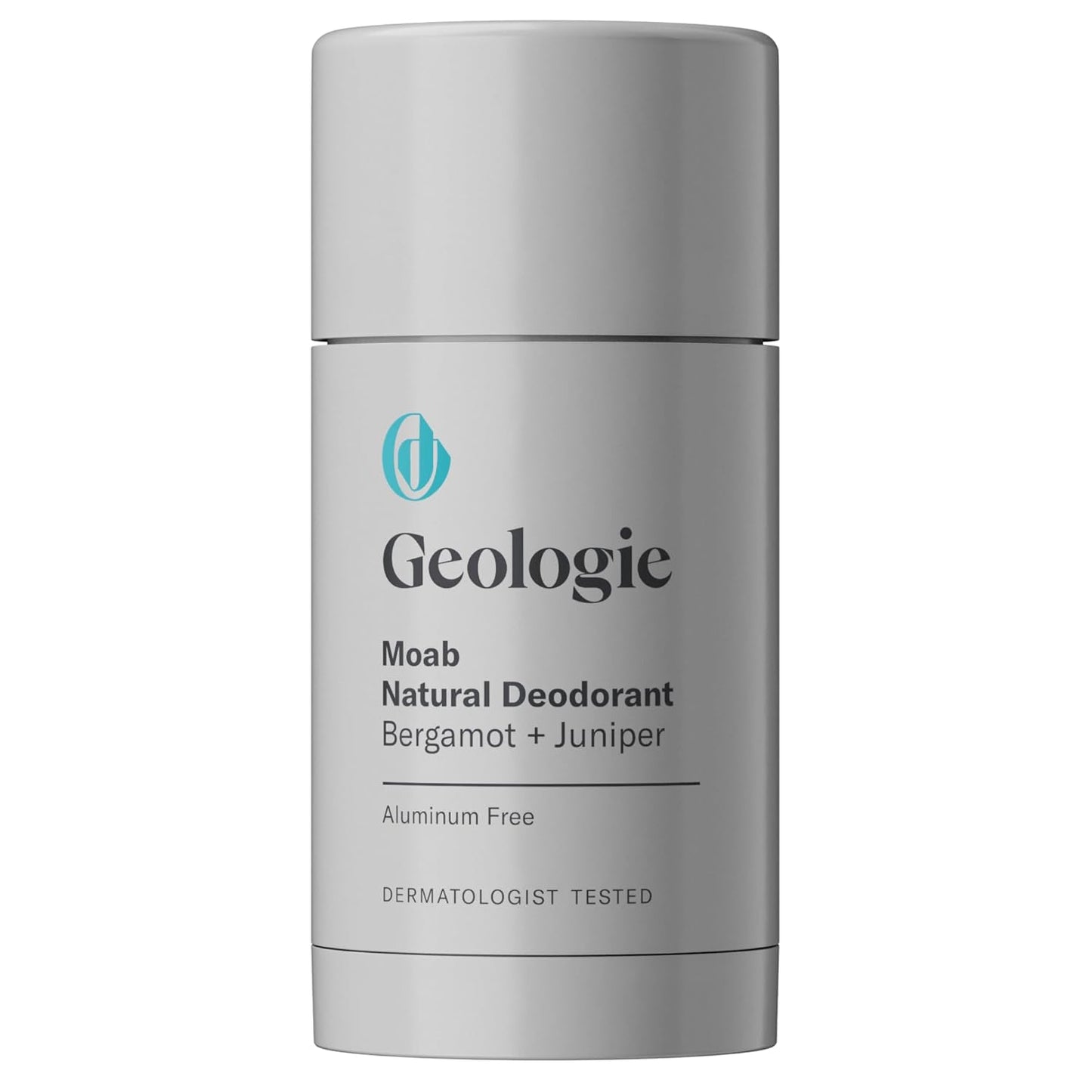 Geologie Moab Natural Deodorant | Bergamot + Juniper | Sensitive Skin Safe | Aluminum-Free, Baking Soda-Free, Dermatologist Tested, Cruelty-Free, Sulfate-Free, Paraben-Free, Phthalate-Free | (2.6 oz)