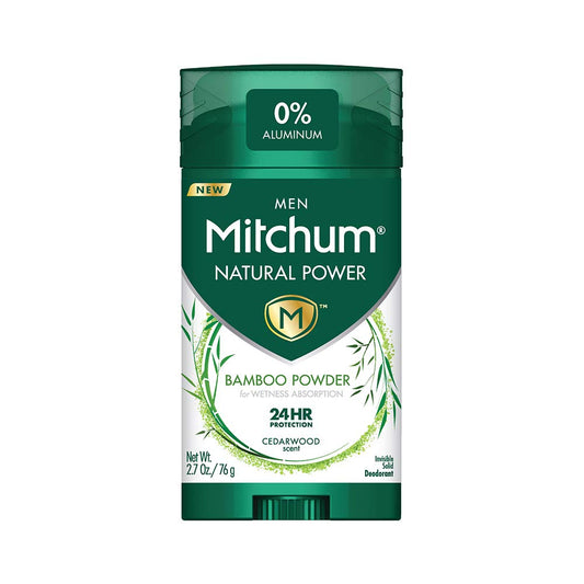 Mitchum Natural Power Deodorant for Men, Cedarwood - 2.7 oz