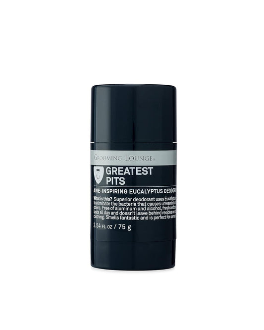 Grooming Lounge Greatest Pits Deodorant, Natural, Aluminum Free Deodorant for Men and Women, Paraben-Free, Sulfate-Free, Fresh and Clean, 2.54 oz
