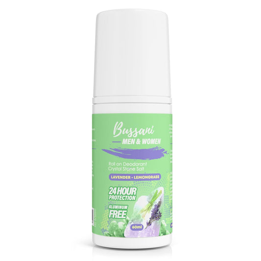 Bussani Crystal Salt Stone Deodorant for Women & Men, Kids, Teens Girls and Boys, Long-Lasting & Aluminum-Free | 24-Hour Odor Protection | Fragrance: Lavender Lemongrass Scent, 2.02 fl oz