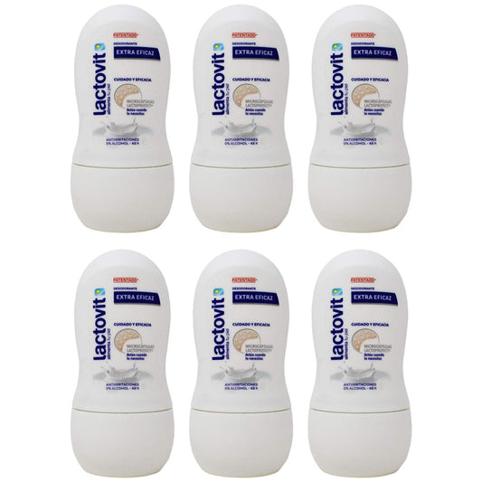 Lactovit Roll-on Deodorant Deo Double Vitamins of Milk 50ml Pack of 6