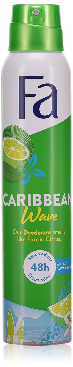 Fa Deodorant 6.75 Ounce Spray Caribbean Lemon (Green) (199ml)