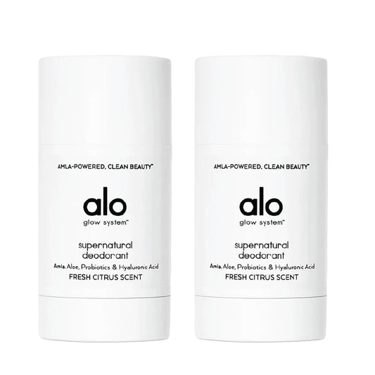 Alo Supernatural Deodorant - Citrus Scented - Long-Lasting, Skin-Saving, Soothing Deodorant - Aluminum & Baking Soda-Free - 1.7 Oz (2 Pack)