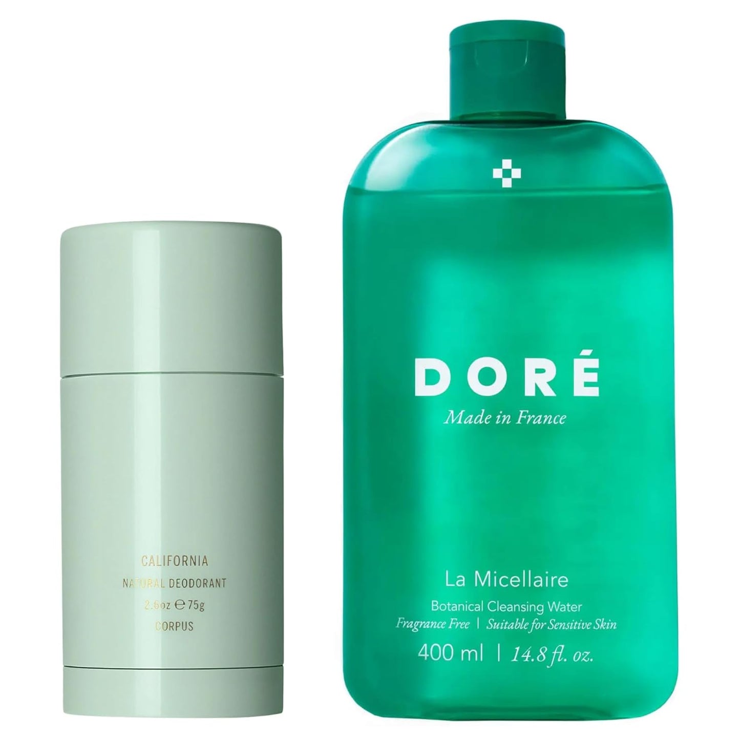 CORPUS California Plant-Based Deodorant + DORÉ La Micellaire Botanical Cleansing Water VALUE Bundle | Clean, Cruelty-Free Beauty