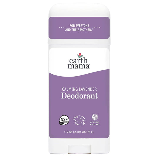 Earth Mama Calming Lavender Deodorant Natural and Safe for Sensitive Skin, Pregnancy and Breastfeeding, Contains Organic Calendula, 3-Ounce