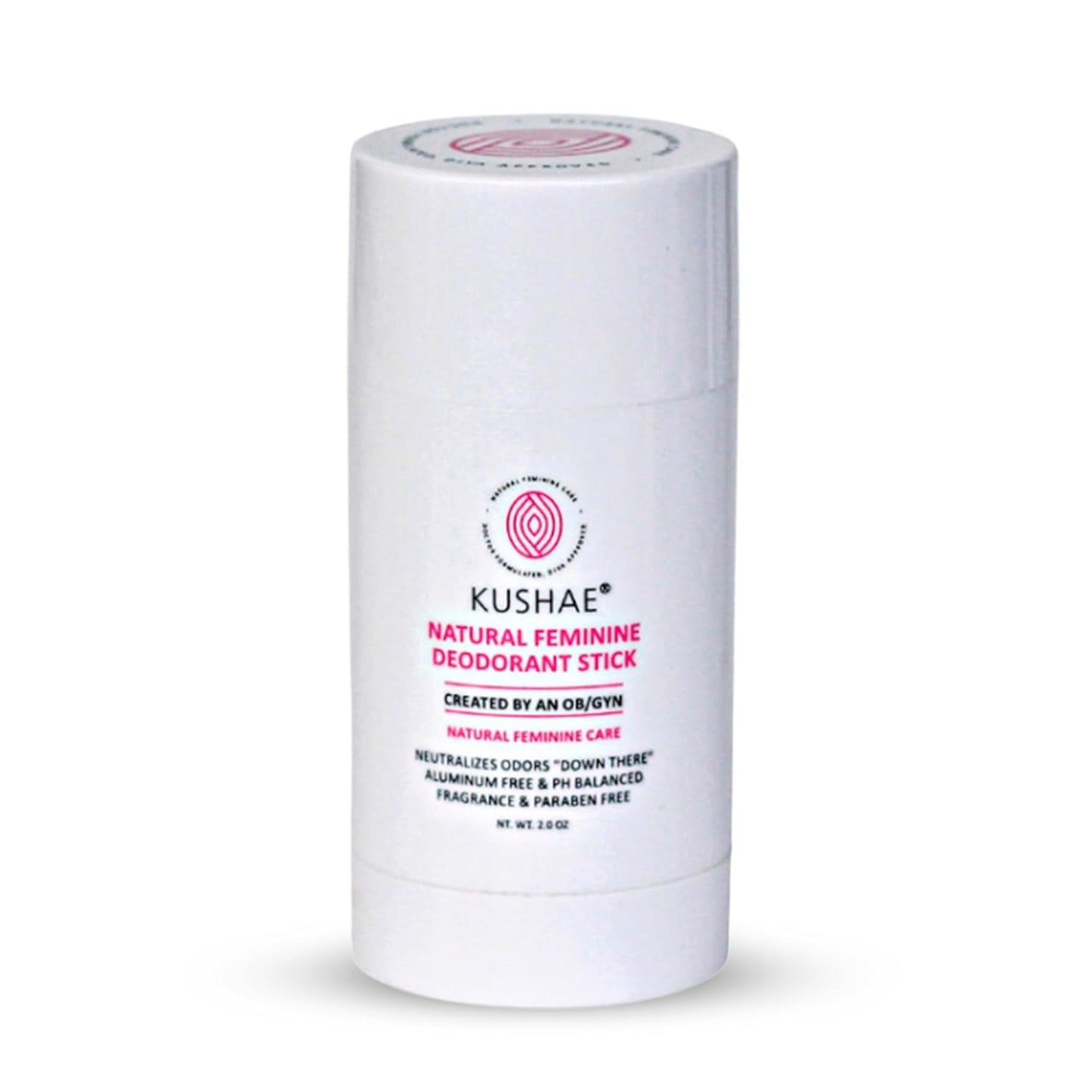 Kushae Natural Feminine Deodorant Stick for Women, Aluminum Free, All Natural Unscented and Fragrance Free Solid Deodorant Stick, 2 oz
