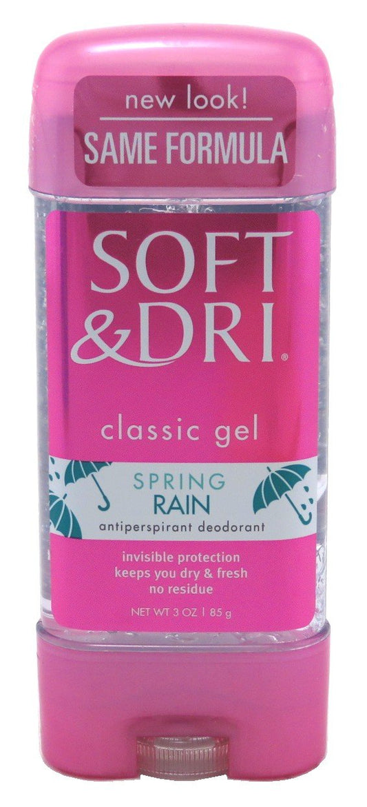 Soft & Dri Spring Rain Classic Gel Anti-Perspirant/Deodorant 3 Ounce (88ml)
