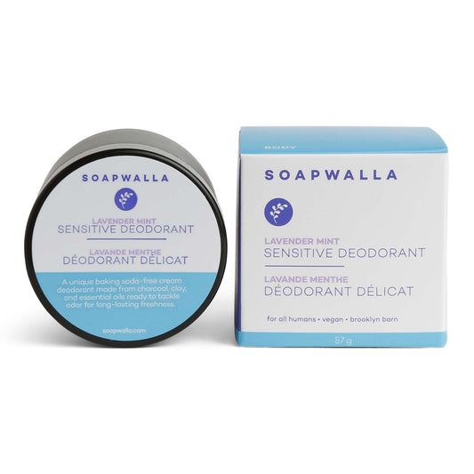 Natural Sensitive Lavender Mint Aluminum-Free Deodorant Cream | Vegan, Cruelty-Free, Clean Skincare (Full Size, 2 oz | 57 g)
