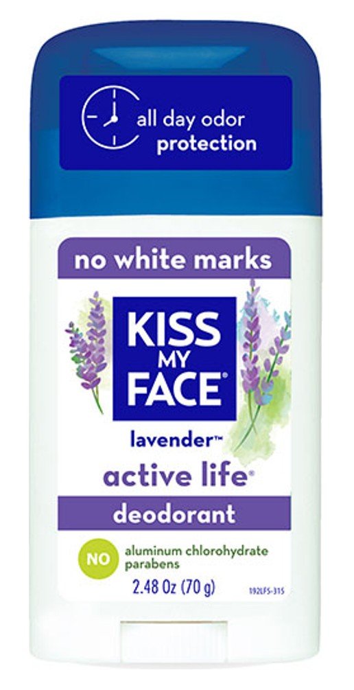 Kiss My Face Deodorant Stick Active Lavender 2.48 Ounce (73ml) (3 Pack)