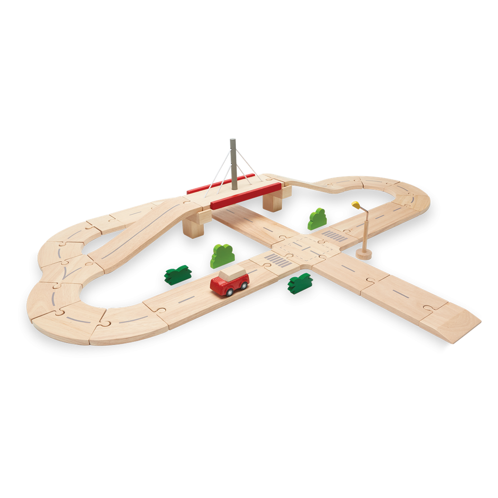 Wooden Road System Play Set