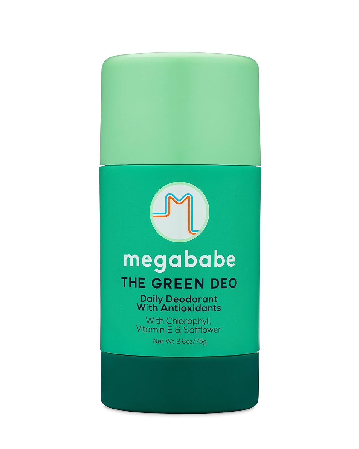 Megababe Daily Deodorant - The Green Deo with Anti-Antioxidants | Aluminum-Free, Solid, All Natural | Geranium & Lemon | Free from Parabens, Sulfates & Phthalates | 2.6 oz