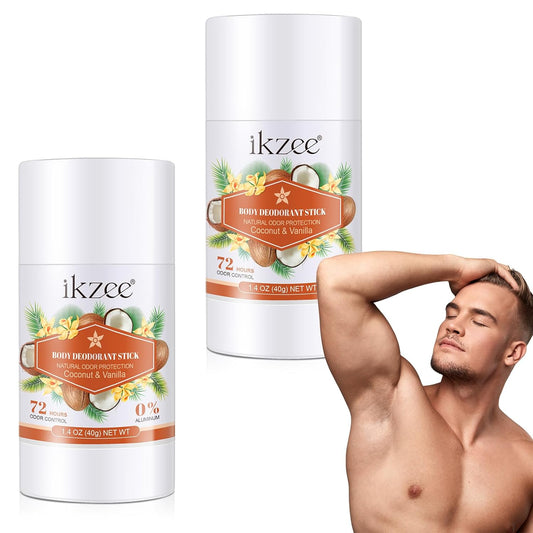 Whole Body Deodorant, Smooth Solid Stick, Natural Deodorant for Women and Men, 48 Hour Odor Control - Aluminum Free, Baking Soda Free, Skin Safe - 1.4 ounce(2 pack)