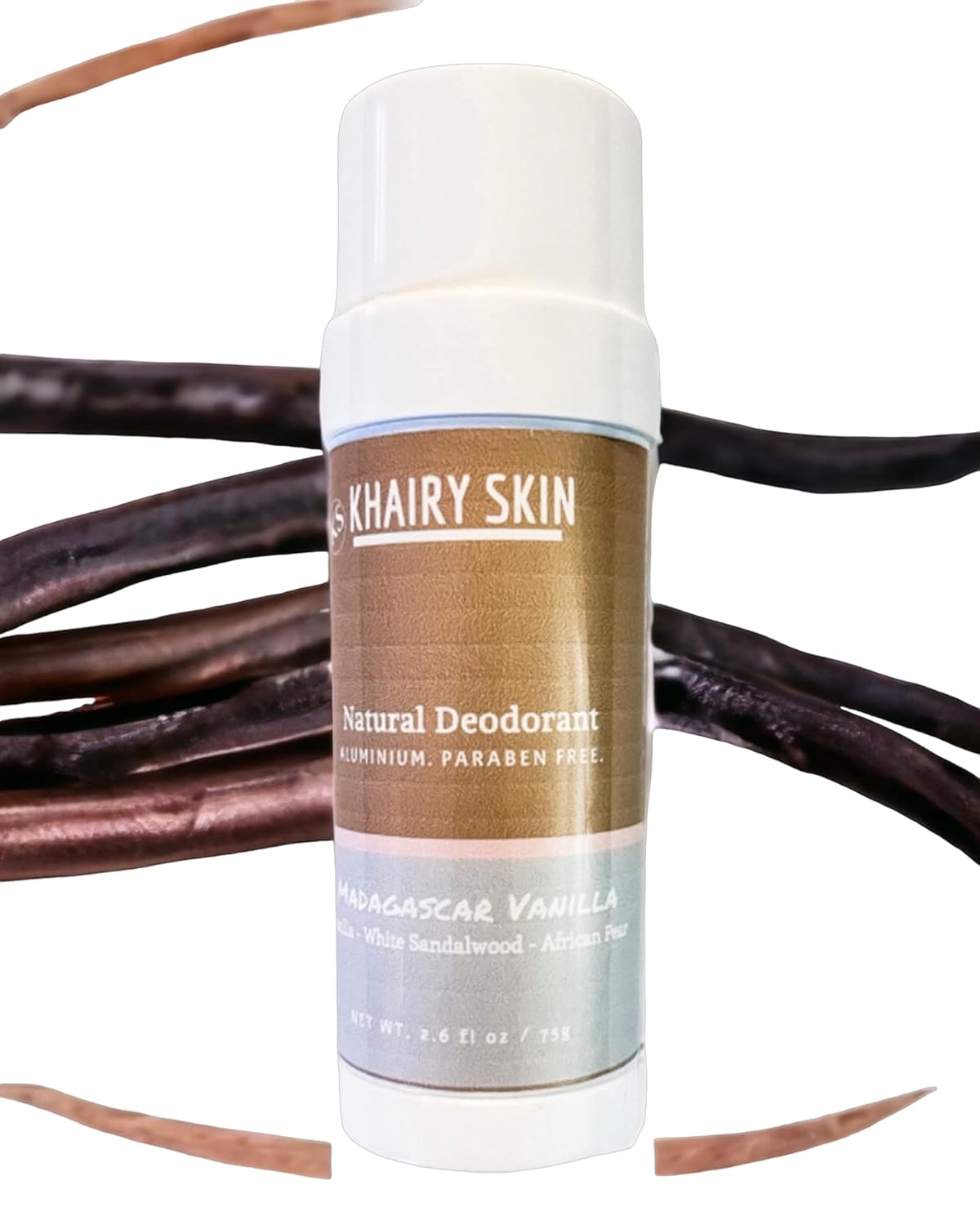 Natural Deodorant Aluminium free formulated with Cocoa Butter and Moroccan Argan Oil. (Madagascar Vanilla)