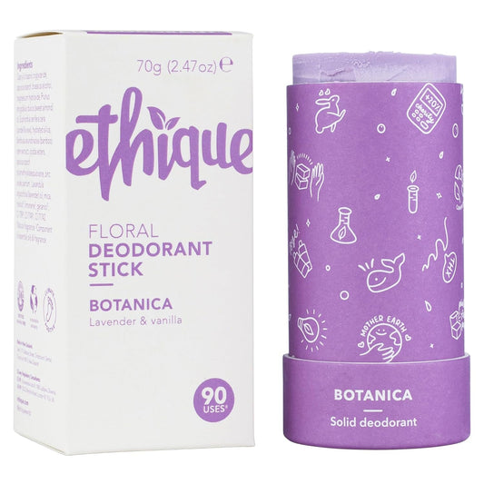 Ethique Botanica Floral Deodorant Bar for Men & Women - Natural Aluminum-Free, Plastic-Free, Vegan, Cruelty-Free, Eco-Friendly, 2.47 oz (Pack of 1)…