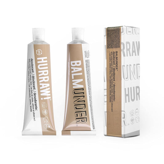 Hurraw! Balmunder Deodorant (Cedarwood Vetiver Lime): Make a pit stop! A non-greasy, gentle, balm-like cream that works. Organic. Vegan. Body Odor Control for Underarms, Cracks, Toes. Made in USA. 1oz