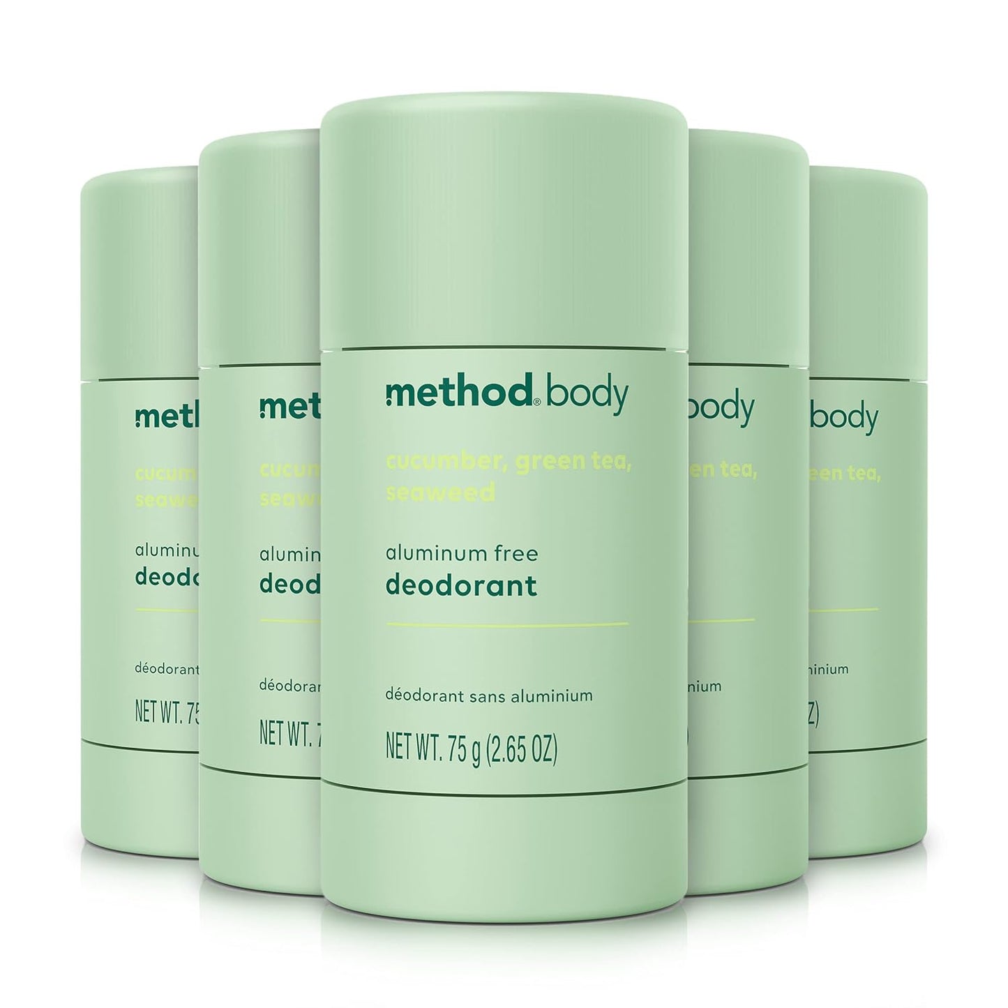 Method Deodorant, Daily Zen, Aluminum Free, 12 Hour Protection, 2.65 oz (Pack of 5)