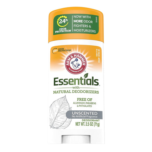 ARM & HAMMER Essentials Natural Deodorant Unscented 2.50 oz (Pack of 7)