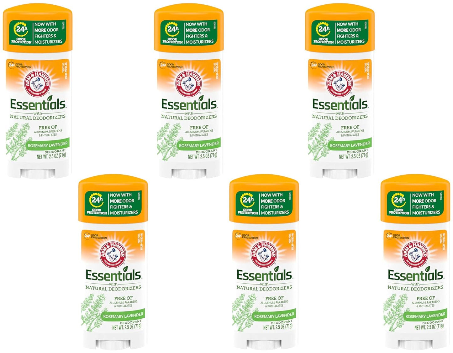Arm & Hammer Essentials Deodorant Rosemary Lavender 2.5oz (6 Pack)