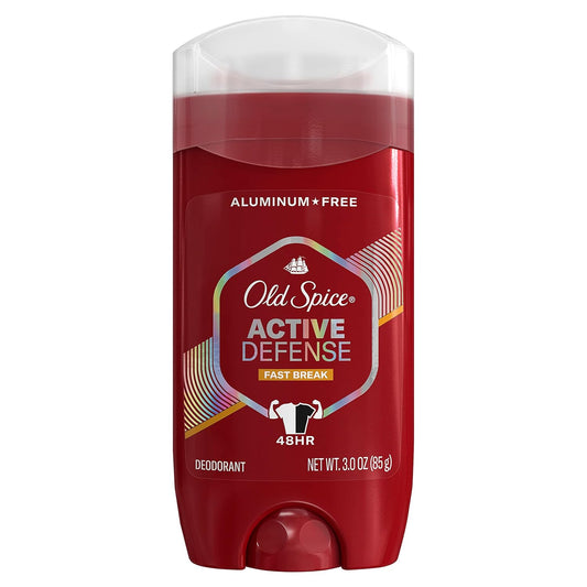 Old Spice, Men's Deodorant Aluminum Free Active Defense Fast Break, 3 Ounce