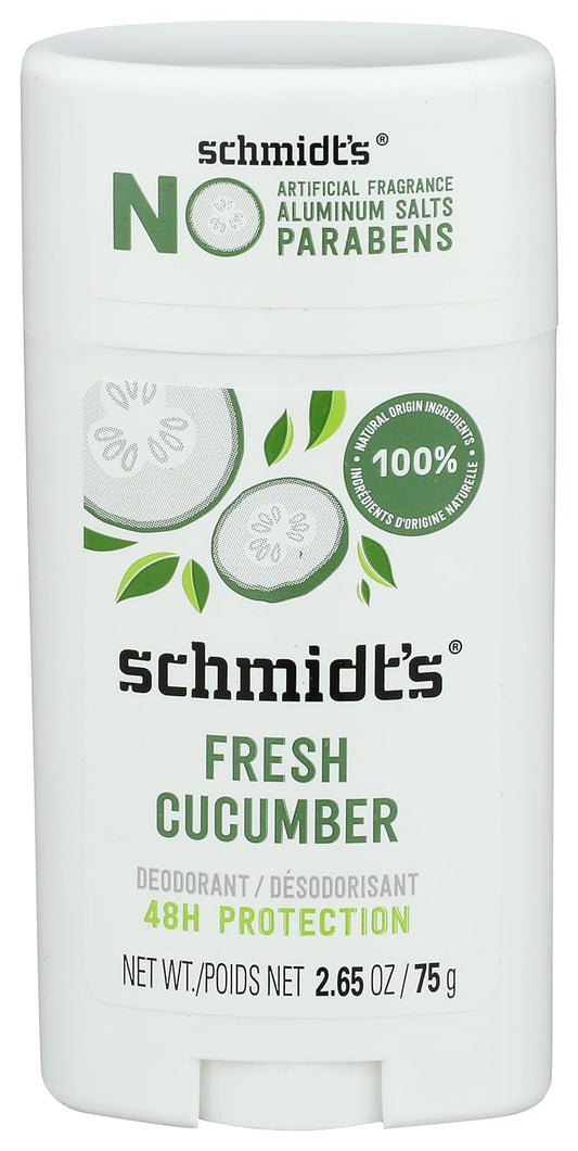 SCHMIDTS DEODORANT Fresh Cucumber Deodorant, 2.65 OZ