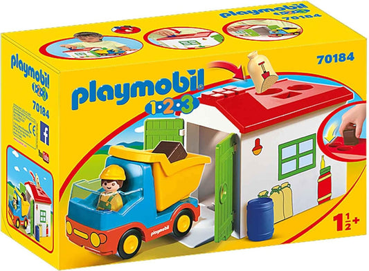 Playmobil 123 | Construction Truck with Garage