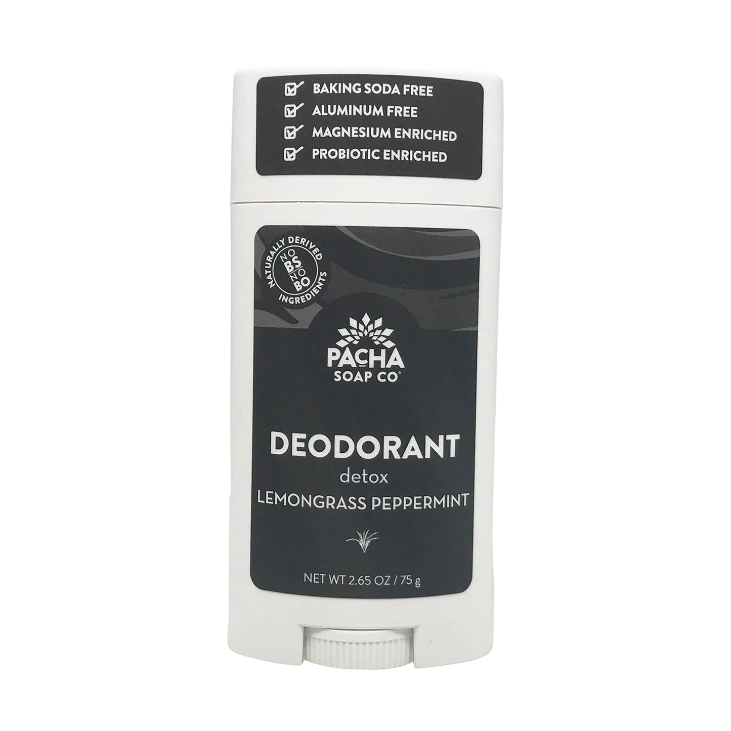PACHA SOAP Lemongrass Peppermint Deodorant, 2.65 OZ
