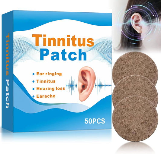 Tinnitus Relief for Ringing Ears, 50Pcs Tinnitus Relief Patches with Natural Herbal for Hearing Loss, Improves Hearing and Relieves Discomfort