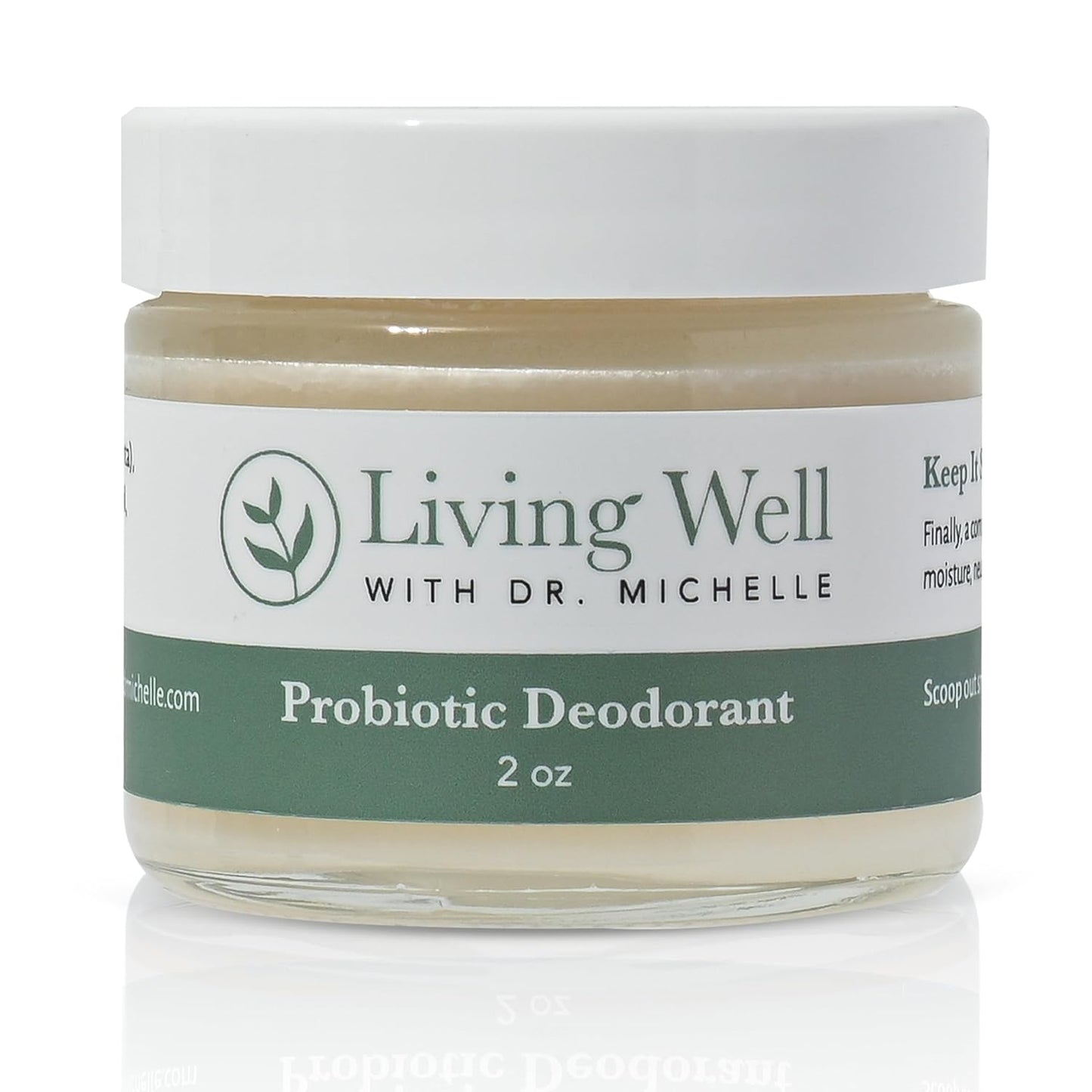 Natural Probiotic Deodorant | Unscented for Men & Women | Aluminum-Free & Paraben-Free | Safe for Sensitive Skin