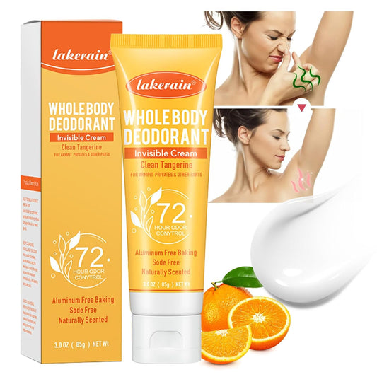 Whole Body Deodorant for Women,Luxsea Aluminum Free Deodorant Lotion for Men,Armpit Deodorant Cream for 72 Hour Odor Control,Clean Tangerine Deodorant Antiperspirant Clear Gel,Baking Soda Free