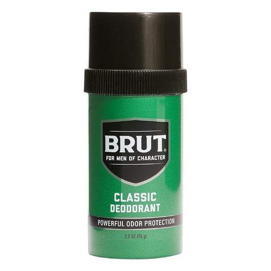 Brut Classic Round Deodorant Stick - Scented Deodorant for Men - Deodorant for All-Day Freshness - Powerful Odor Protection - Paraben Free - 2.7 oz