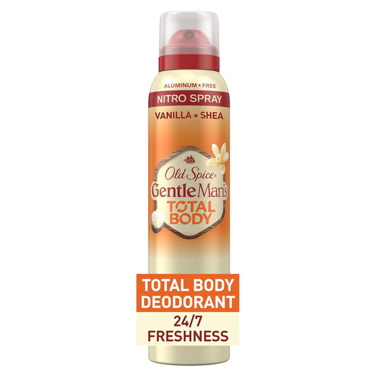 Old Spice Whole Body Deodorant for Men, Total Body Deodorant, Vanilla + Shea, Aluminum Free Deodorant Spray for 24/7 Freshness // Dermatologist Tested Whole Body Deodorant, 3.5 oz