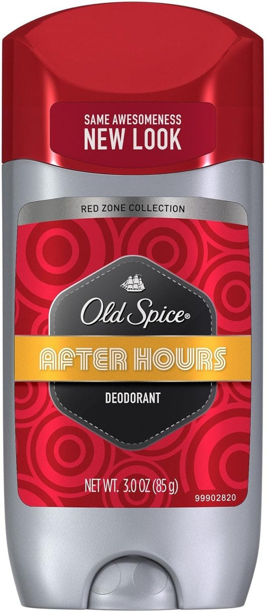 Old Spice Red Zone Deodorant Solid, After Hours 3 oz (Pack of 10)