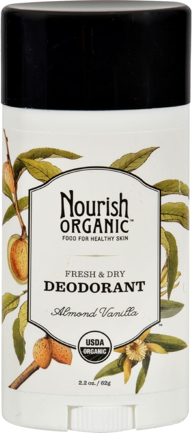 Nourish Organic | Almond Vanilla Deodorant | GMO-Free, Cruelty Free, 100% Vegan (2.2oz)