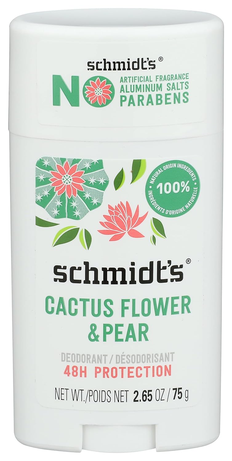 SCHMIDTS DEODORANT Cactus Flower & Pear Deodorant, 2.65 OZ