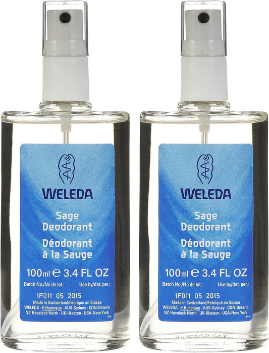 Weleda Sage Non-Aerosol Deodorant Spray-3.4 oz, 2 pk