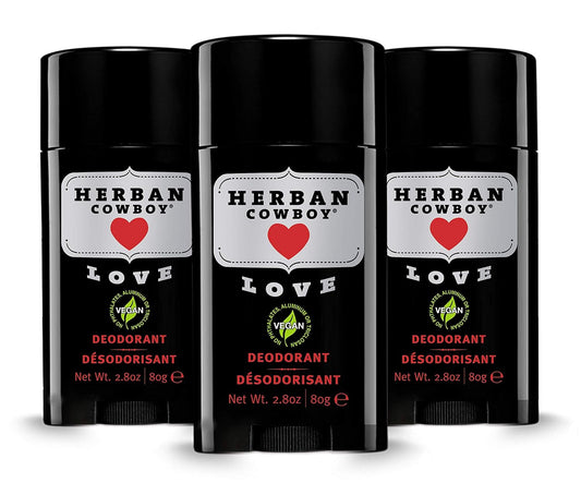 Herban Cowboy Deodorant | Women’s Deodorant | No Parabens, No Phthalates, No Aluminum & Certified Vegan (Love - 3 Pack)3