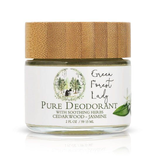 Pure, Organic Deodorant for Women and Men, Aluminum-Free Deodorant, Paraben-Free, Vegan, Cedarwood, Jasmine, Natural, Stay Fresh All Day - 2 FL OZ/59.15 ML