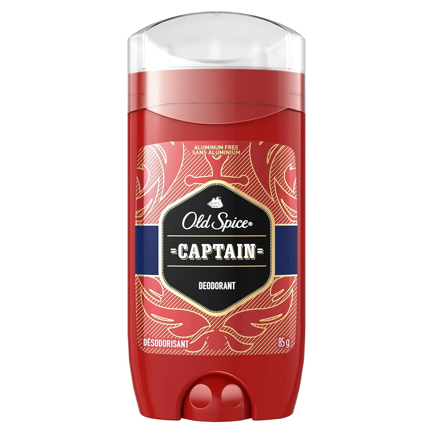 Old Spice Deodorant for Men, Aluminum Free, Red Collection, Captain, 85g