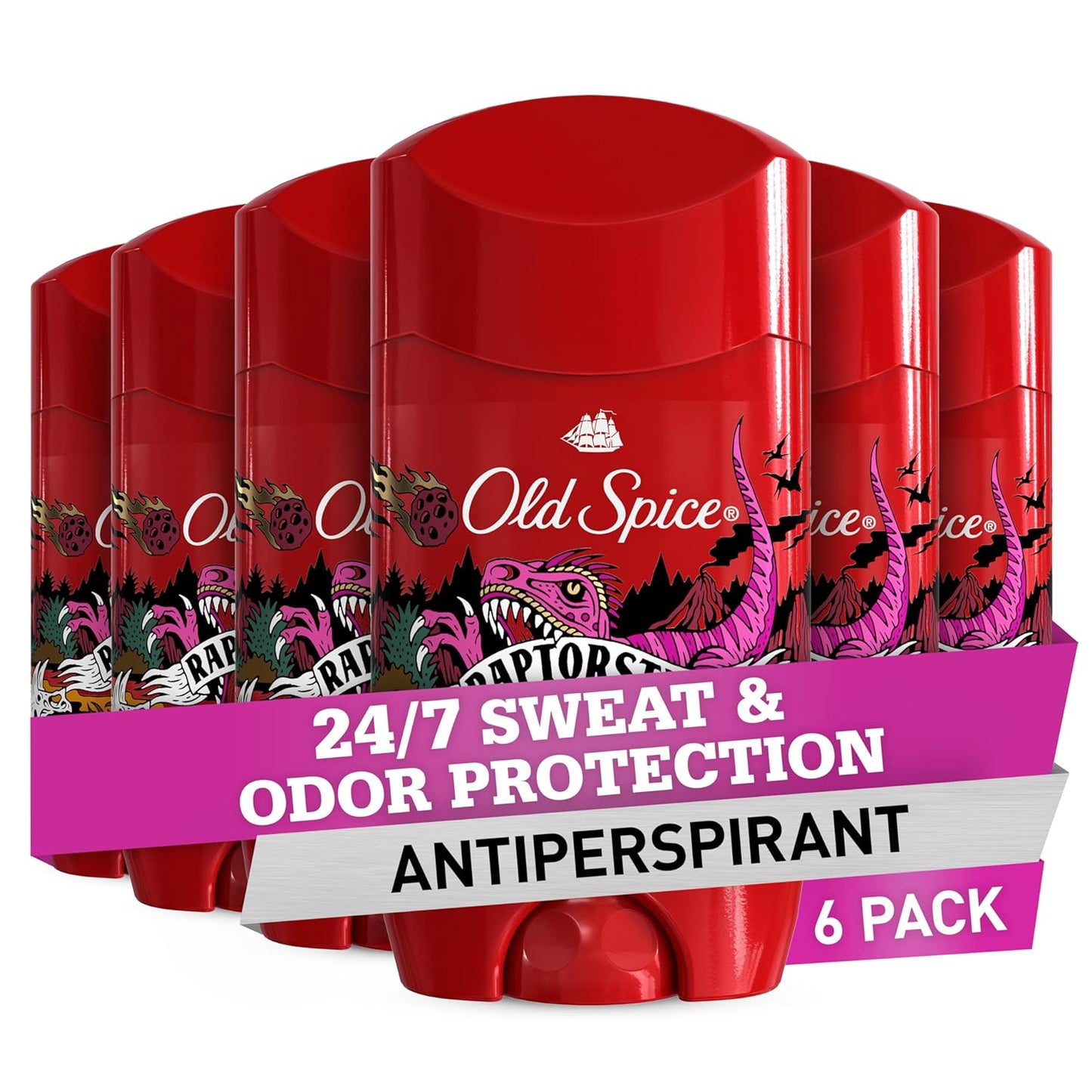 Old Spice Aluminum Free Deodorant for Men, Raptorstrike Scent, 2.6 oz (Pack of 6)