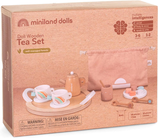 Miniland Doll Wooden Tea Set