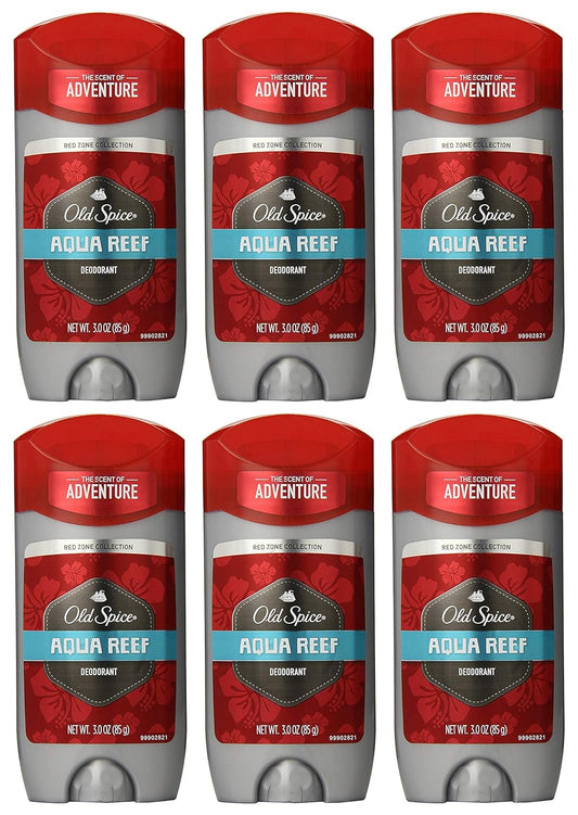 Old Spice Deodorant Aqua Reef Size 3 oz. (Pack of 6)