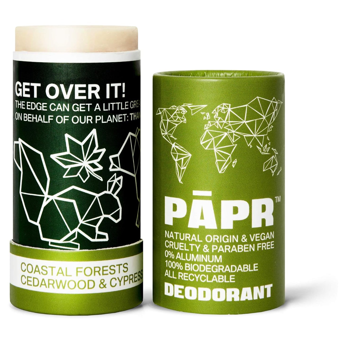 PAPR - All Natural Deodorant In a Zero Waste Paper Packaging, Coastal Forests - Cedarwood & Cypress