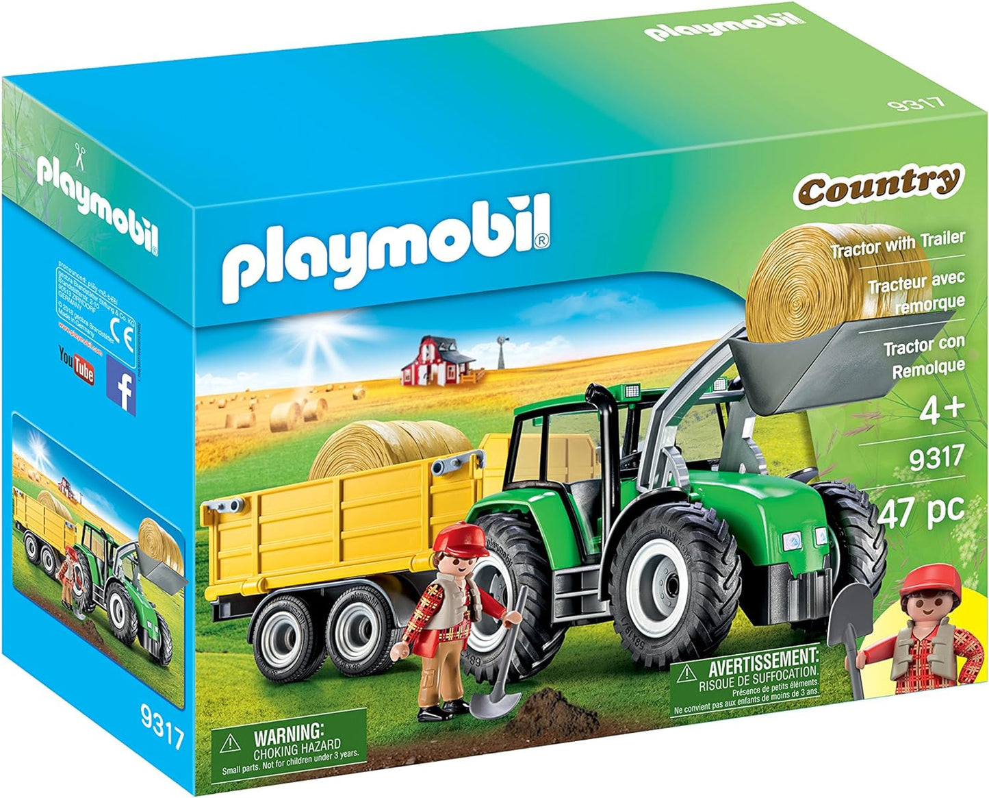 Playmobil Tractor with Trailor